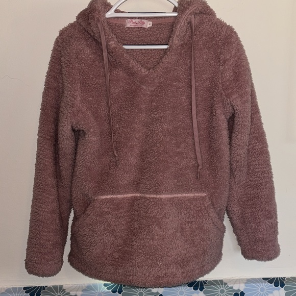 Pink Lily Jackets & Blazers - Pink Lily Sherpa Pullover Hoodie, Size S